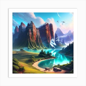 Landscape Painting 86 Art Print