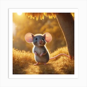 Mouse In The Sun Art Print