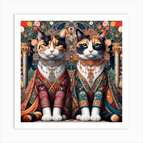 The Majestic Cats 13 Art Print