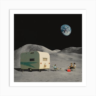 Space Camping Art Print