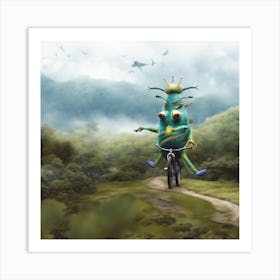 Bug On A Bike Art Print