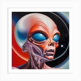 Alien Face 2 Art Print