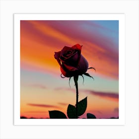 Sunset Rose 1 Art Print