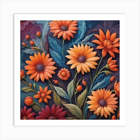 Flowers Painting Art Print