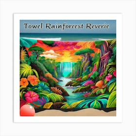 Towel design Rainforest reverie Art Print