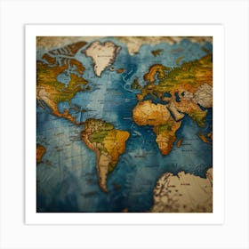 World Map 38 Art Print