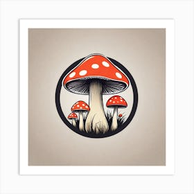 Mushroom Logo 6 Art Print