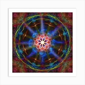 Mandala Pattern Kaleidoscope Art Print