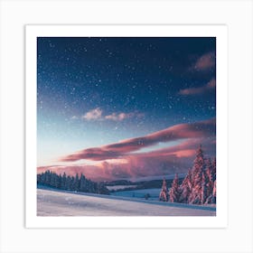 Snow Falling from Sky (Winter 2023) Art Print