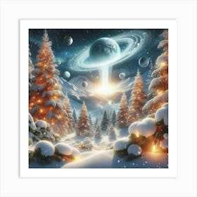 Saturn In Winter Art Print