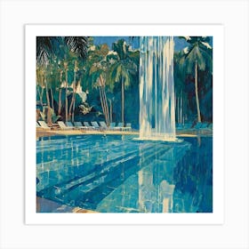 Pool In The Palms Art Art Print