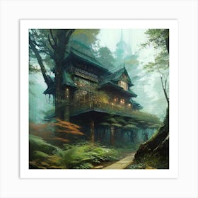 Tree House In The Forest 4 Art Print