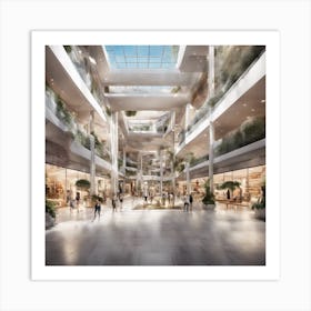 757365 Sleek And Modern Shopping Center With An Emphasis Xl 1024 V1 0 Art Print