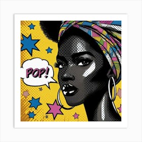 Aminata Pop Art Portrait  Art Print