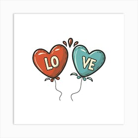 Love Balloons Art Print