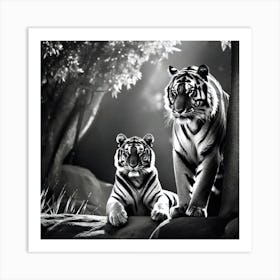 Tiger Family Art Print