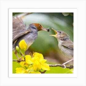 Two Birds In Flight Art Print