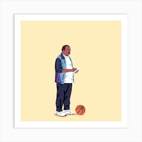 Basketball Stanley Square Art Print