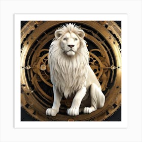 Clockwork Lion Art Print