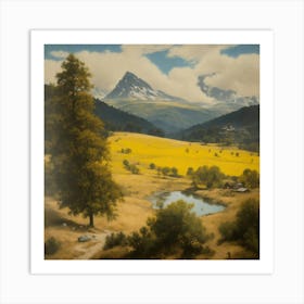 'Yellow Meadow' Art Print