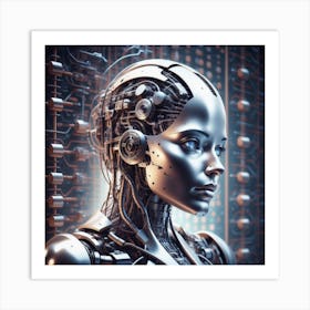 Cyborg Woman 15 Art Print