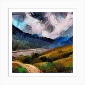 Scottish Highlands Dramatic Landscape Art Print