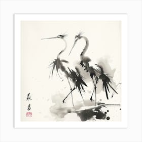 Herons Art Print