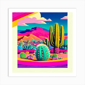 Cactus Desert 1 Art Print