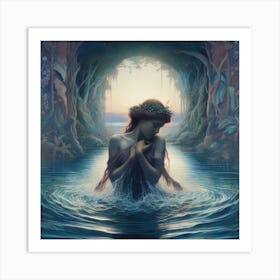 Mermaid In The Water 2 Art Print