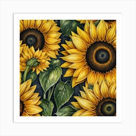 Sunflowers 3 Art Print