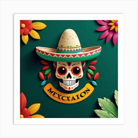 Mexican Skull 66 Art Print