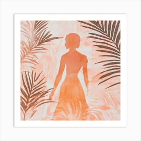 Silhouette Of A Woman Art Art Print