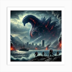 Kaiju Of The Abyss Art Print