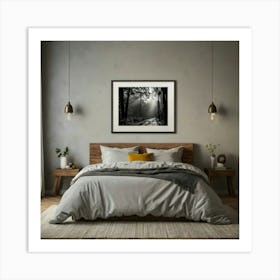 Black And White Forest Art Print