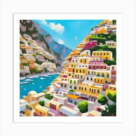 Summer In Positano Art Print 2 Art Print