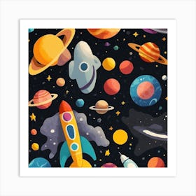 Space Background Art Print