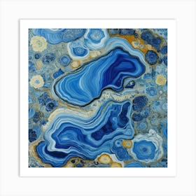 Blue Agate 1 Art Print