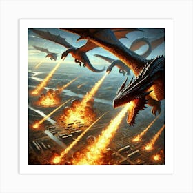 Dragons Of The Sky Targeting Supply Lines Art Print