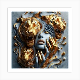 Tiger Woman 4 Art Print