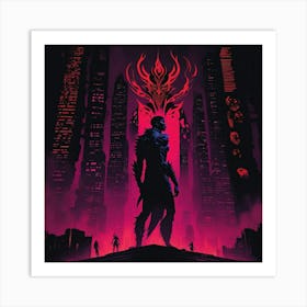 Adamantium night Art Print