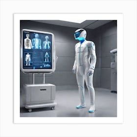 Robot In A Hospital Art Print