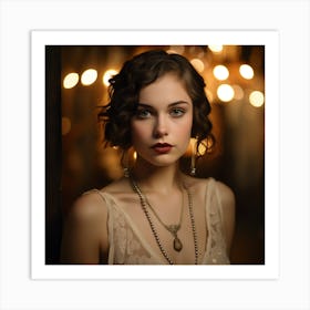 Portrait Of A Young Woman Art Print