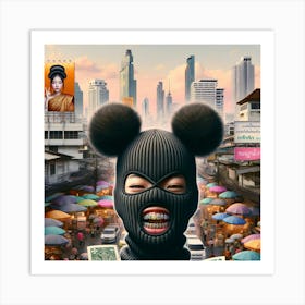 Asian Girl With Money Art Print