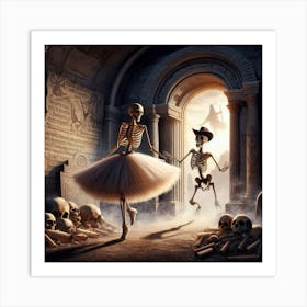 Skeleton Dance Art Print