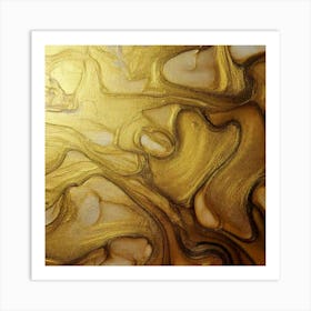 Gold Abstract Painting Art Print