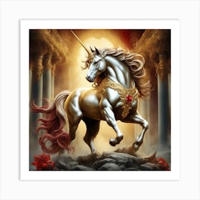 Unicorn of splendour Art Print