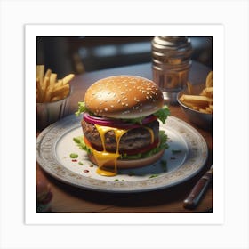 Burger 64 Art Print