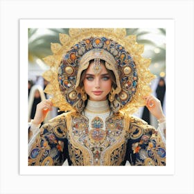 Muslim Woman In Traditional Dress Art Print