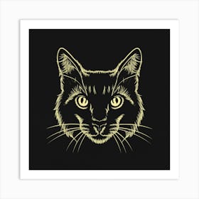 Cat Head Art Print