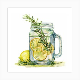 Water In A Mason Jar 1 Art Print